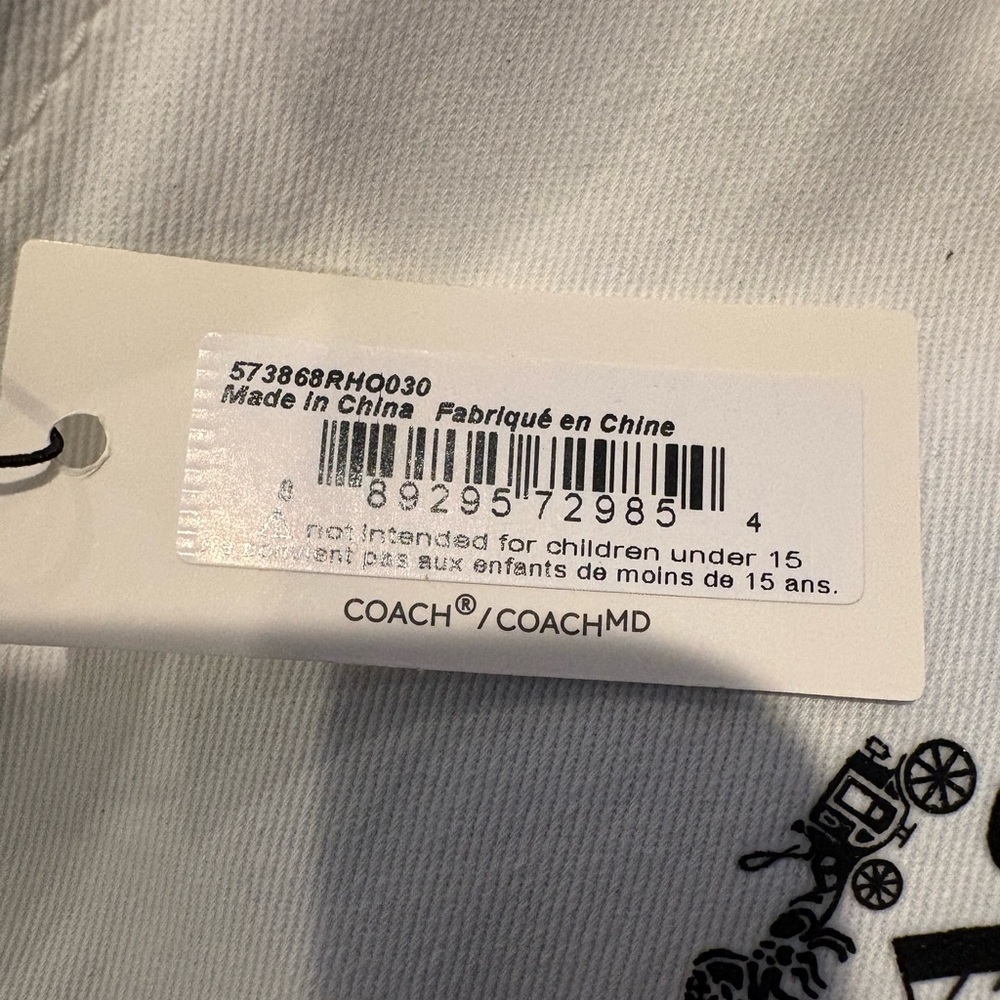 Coach Silver Heart Pendant Necklace and Coach Pouch - Picture 7 of 8